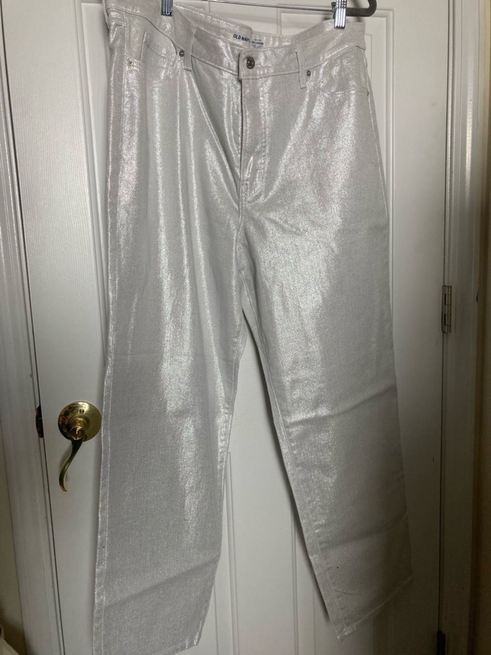 Old Navy Metallic Silver Jeans